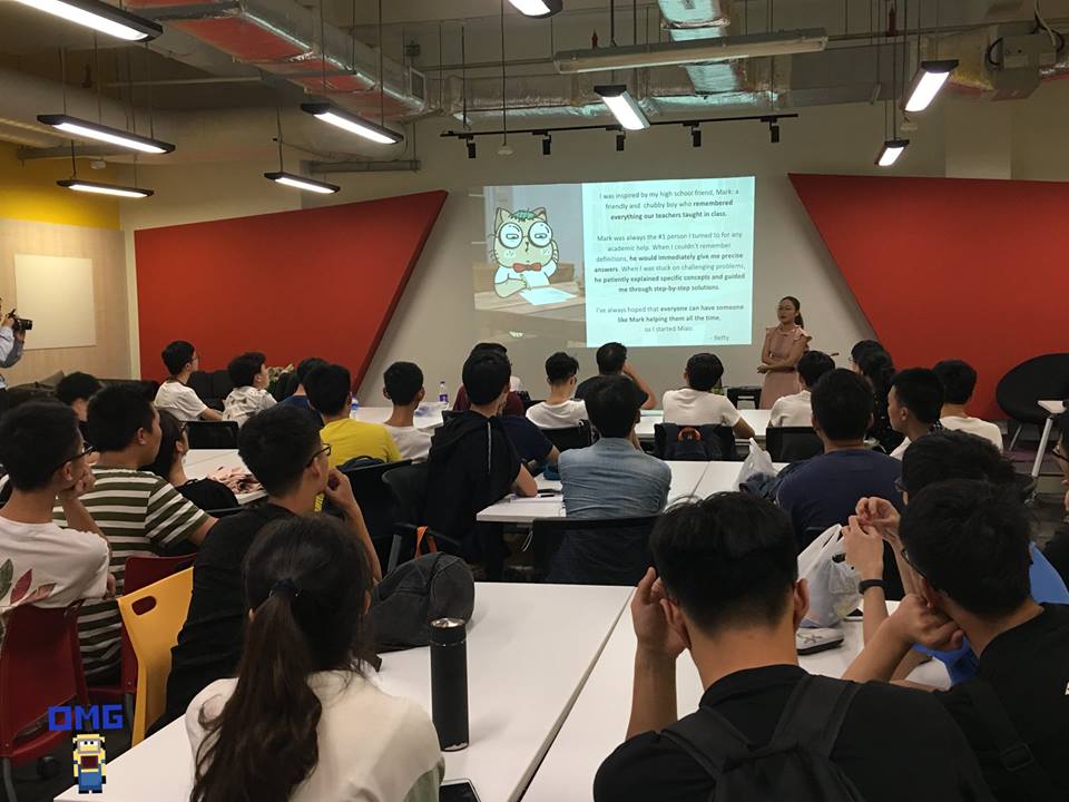Miao is with students from Xidian University